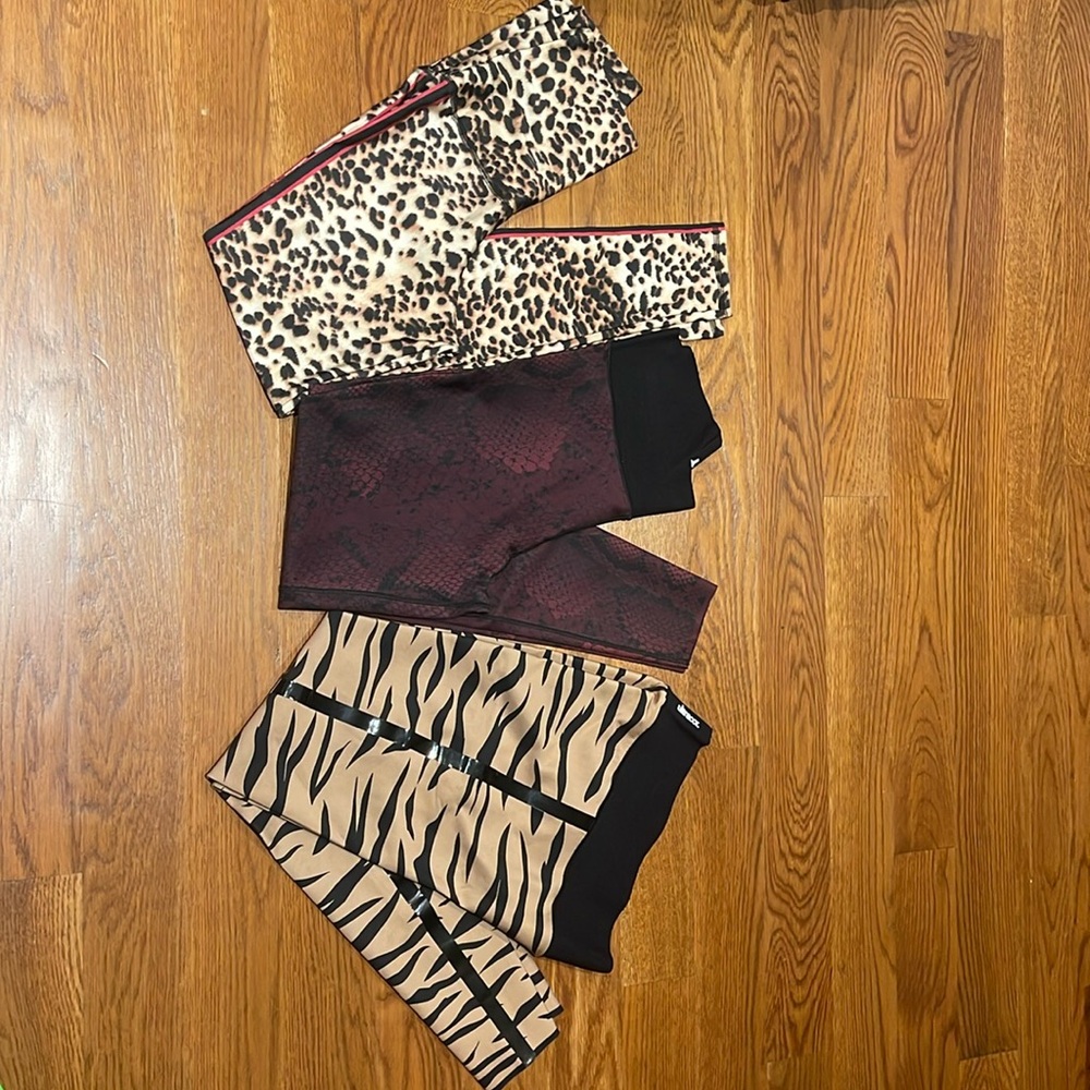 3 pair ULTRACOR RED SNAKE REVERSIBLE BLACK LEGGING S ZEBRA LEGGING S BONUS $420